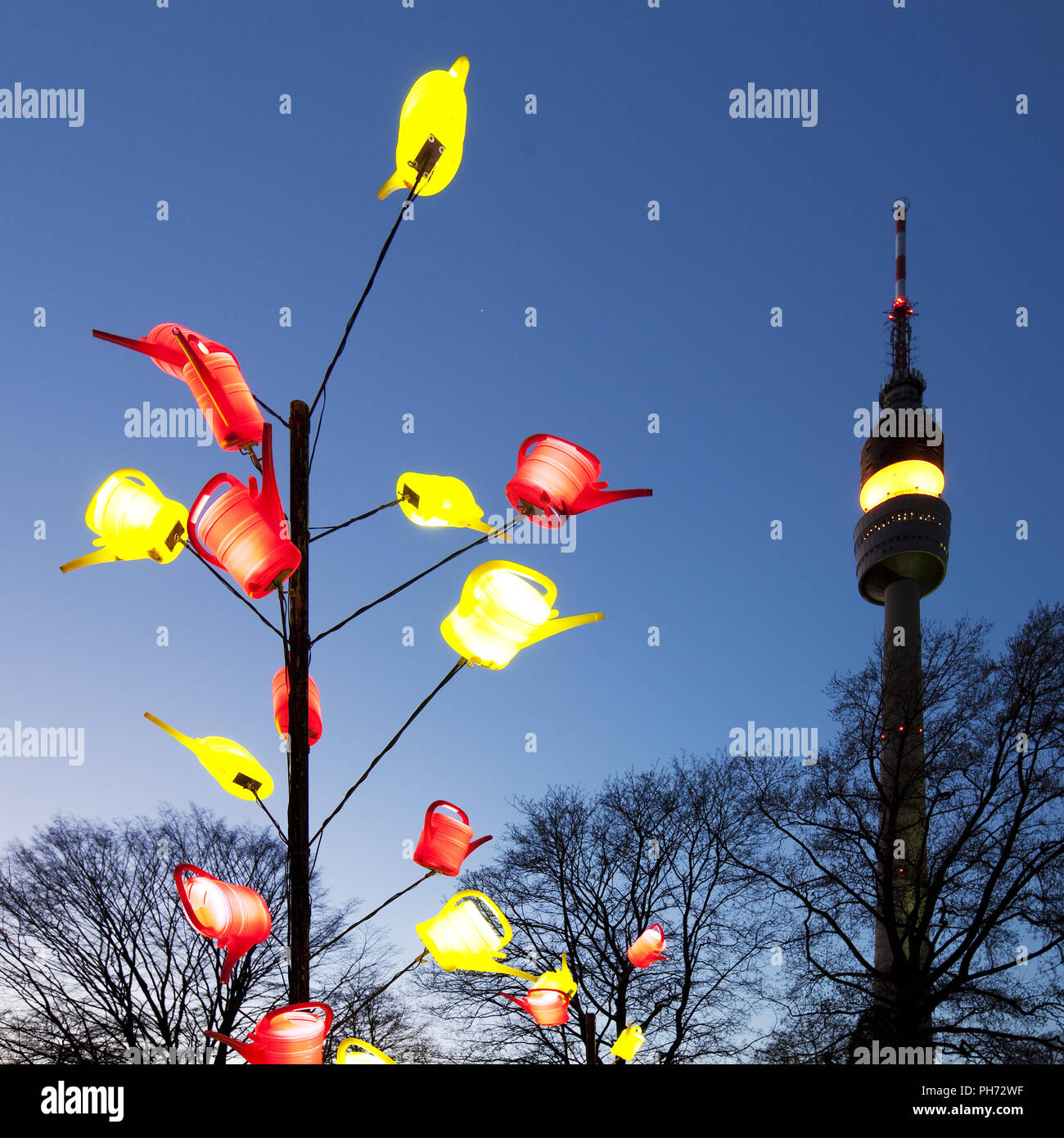 Winter Lights, park Westfalen, Dortmund, Deutschland. Stockfoto