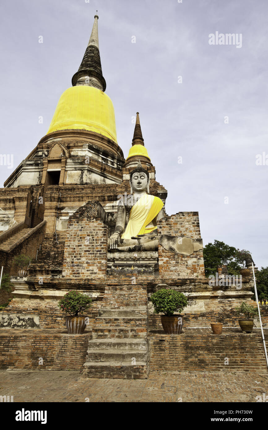 Wat Yai Chai Mongkol Stockfoto