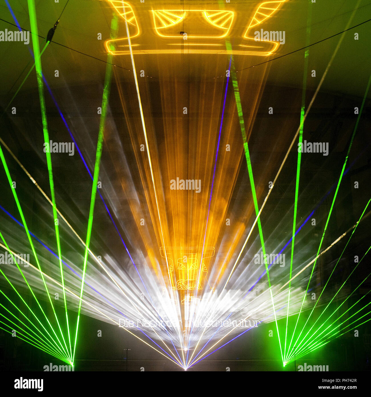 Lasershow, Northstern Park, Gelsenkirchen Stockfoto