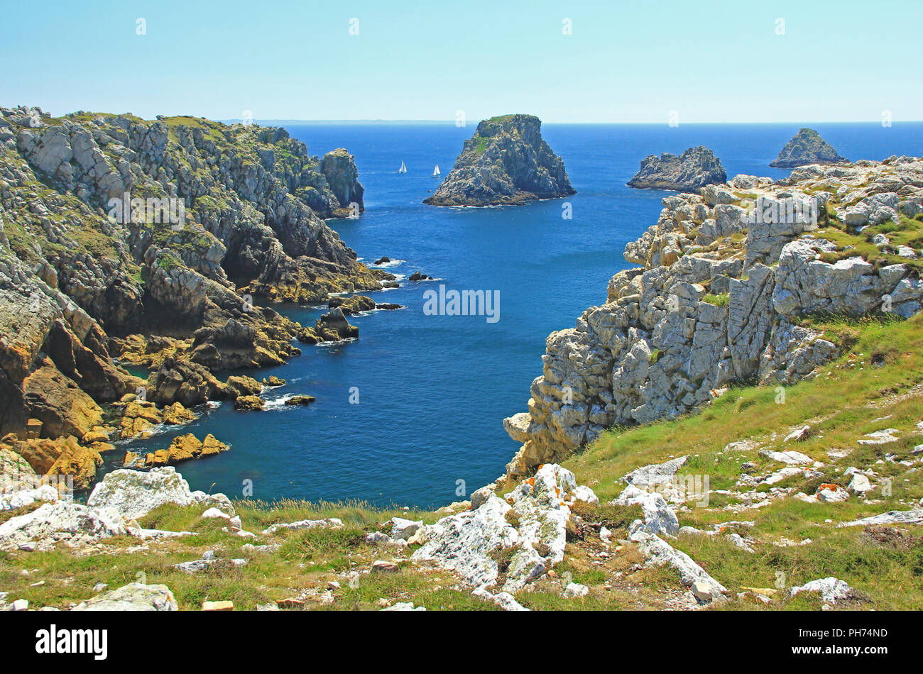 Tas de Pois, Halbinsel Crozon, Bretagne, Frankreich Stockfoto