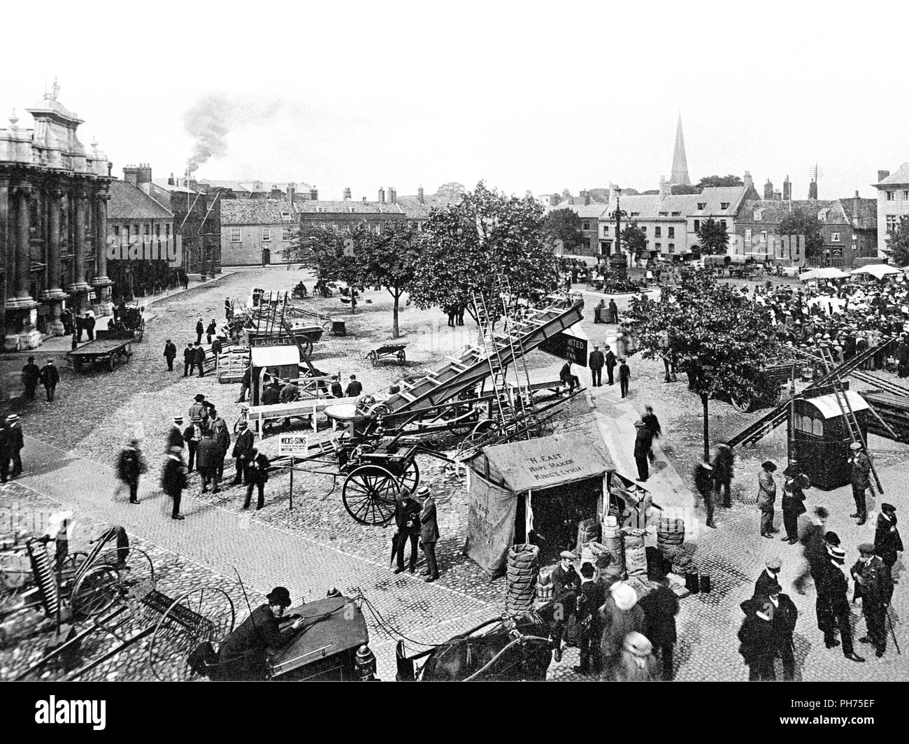 Kings Lynn Marktplatz, 1900 Stockfoto