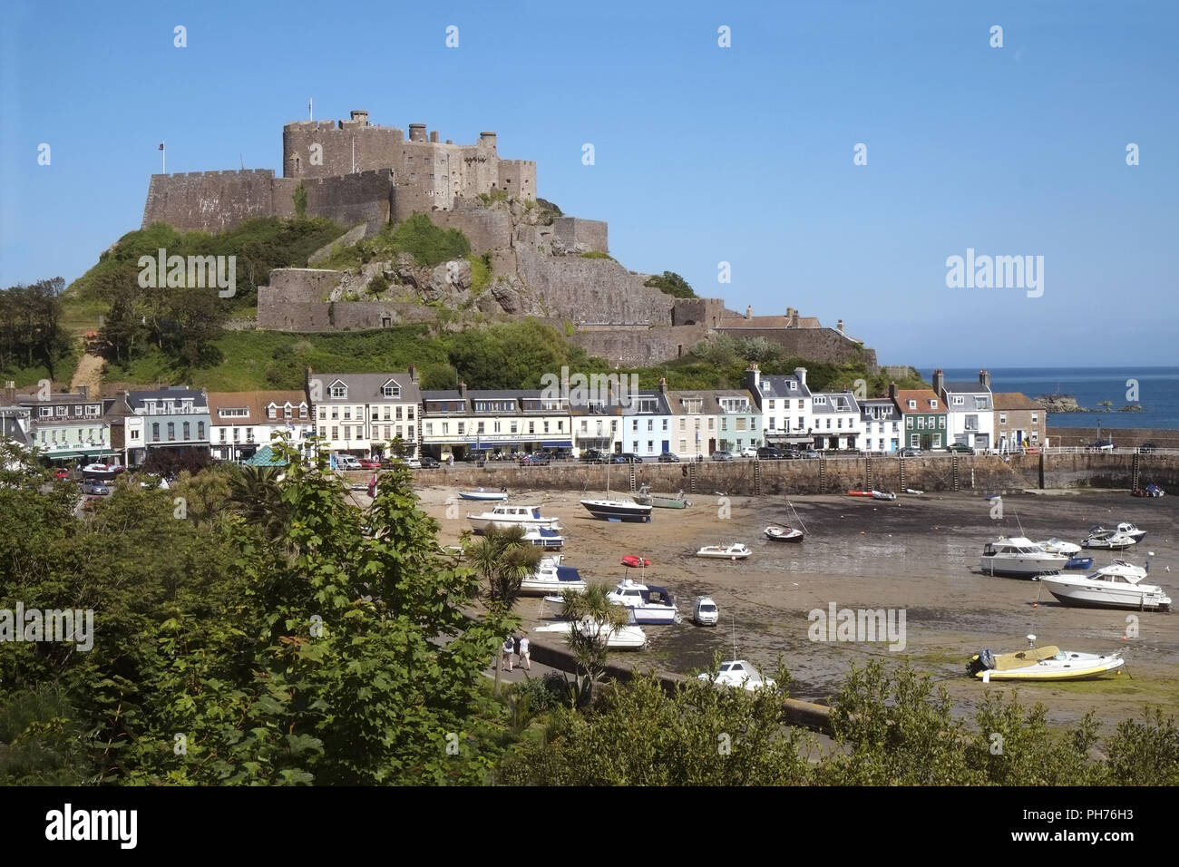 Orgueil Castle, Gorey, Jersey Stockfoto