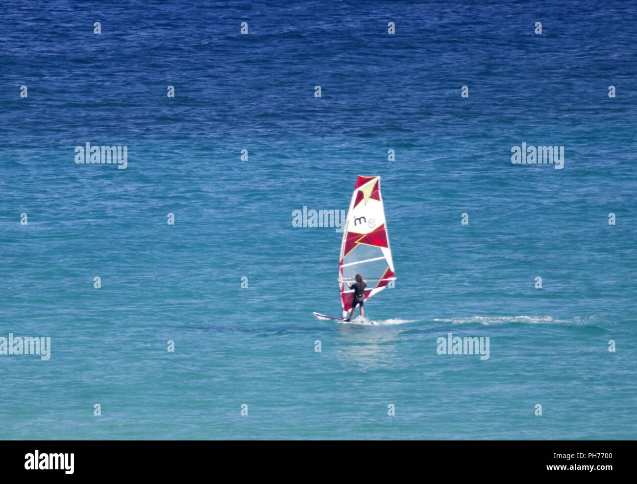 Playa de Sotavento - Risco del Paso aus Fuerteventura Stockfoto