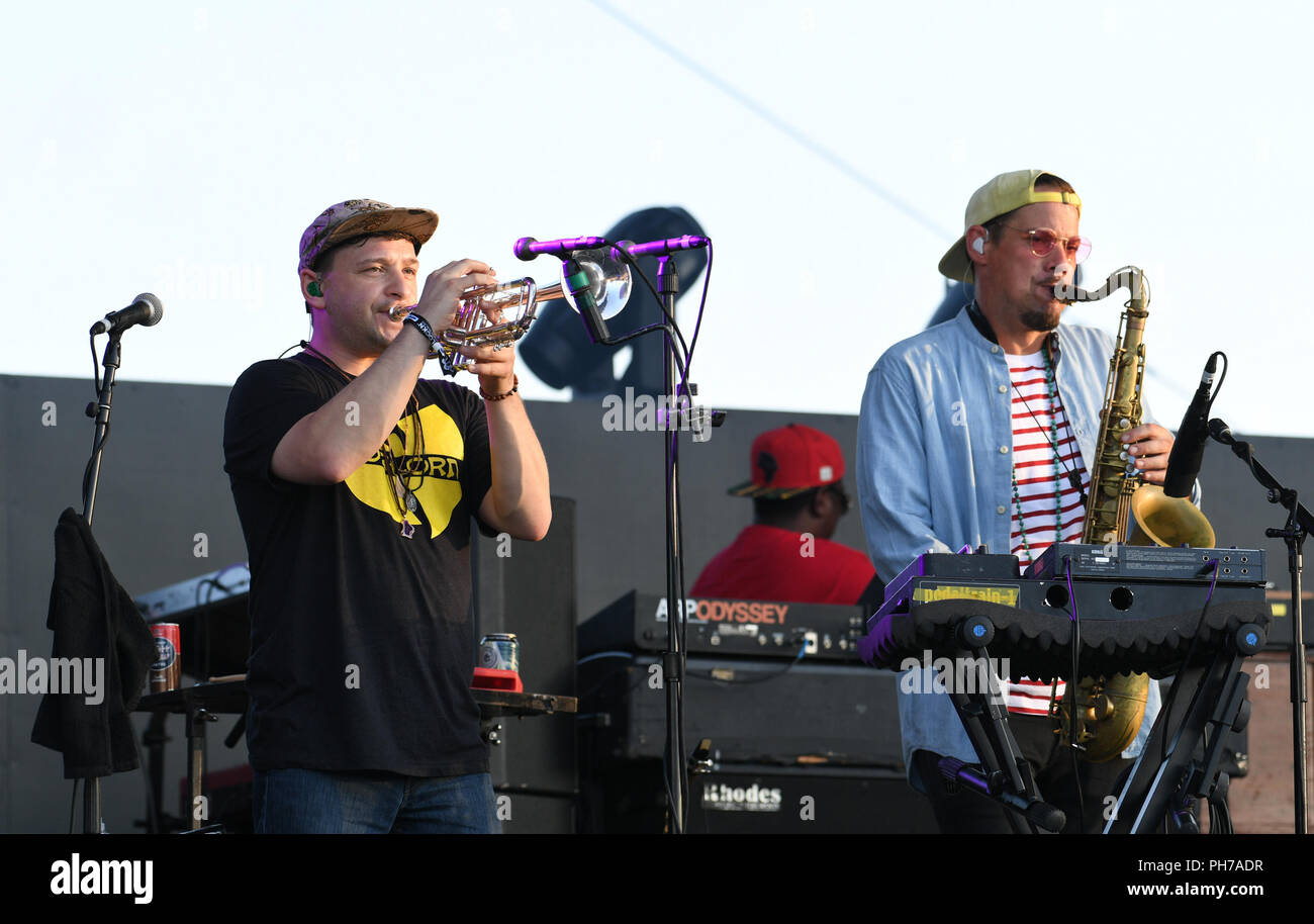 Arrington, Virginia, USA. 23 Aug, 2018. Kopfsalat Felsen der Farm bei ''LOCKN ''VERRIEGELUNG MUSIKFESTIVAL auf der INFINITY DOWNS FARM in Arrington, Virginia am 24. AUGUST 2018. Foto © jJeff Moore Credit: Jeff Moore/ZUMA Draht/Alamy leben Nachrichten Stockfoto