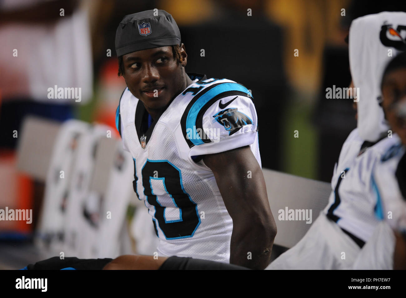 Pittsburgh, USA. 30. Aug 2018. August 30th, 2018: Leoparden #10 Curtis Samuel während der Pittsburgh Steelers vs Carolina Panthers Spiel am Heinz Feld in Pittsburgh, PA. Jason Pohuski/CSM Credit: Cal Sport Media/Alamy leben Nachrichten Stockfoto