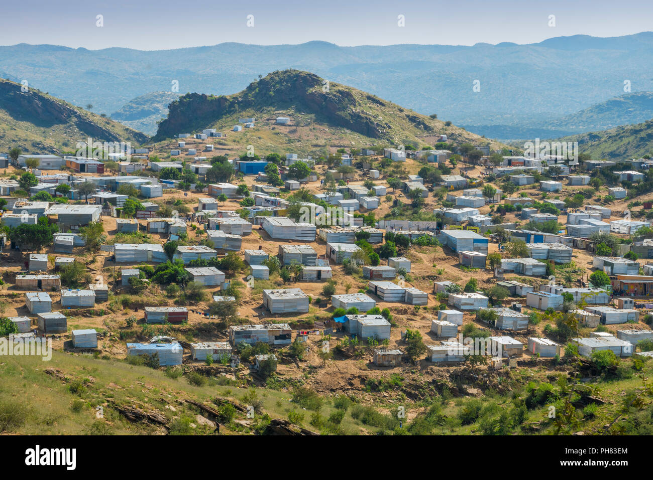 Hütten, Vorstadt, Township Katutura, Windhoek, Namibia Stockfoto