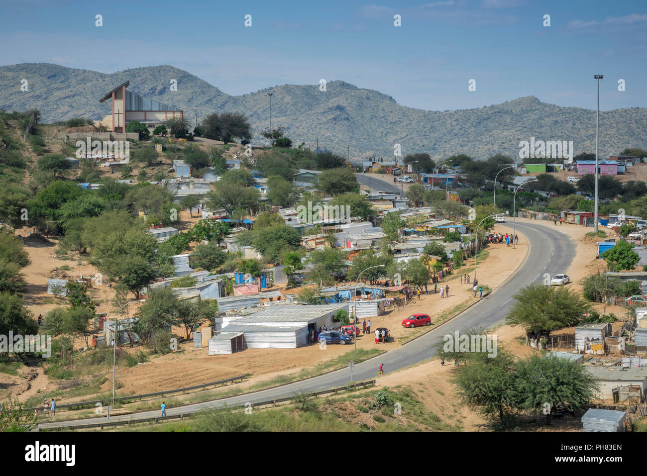 Hütten, Vorstadt, Township Katutura, Windhoek, Namibia Stockfoto