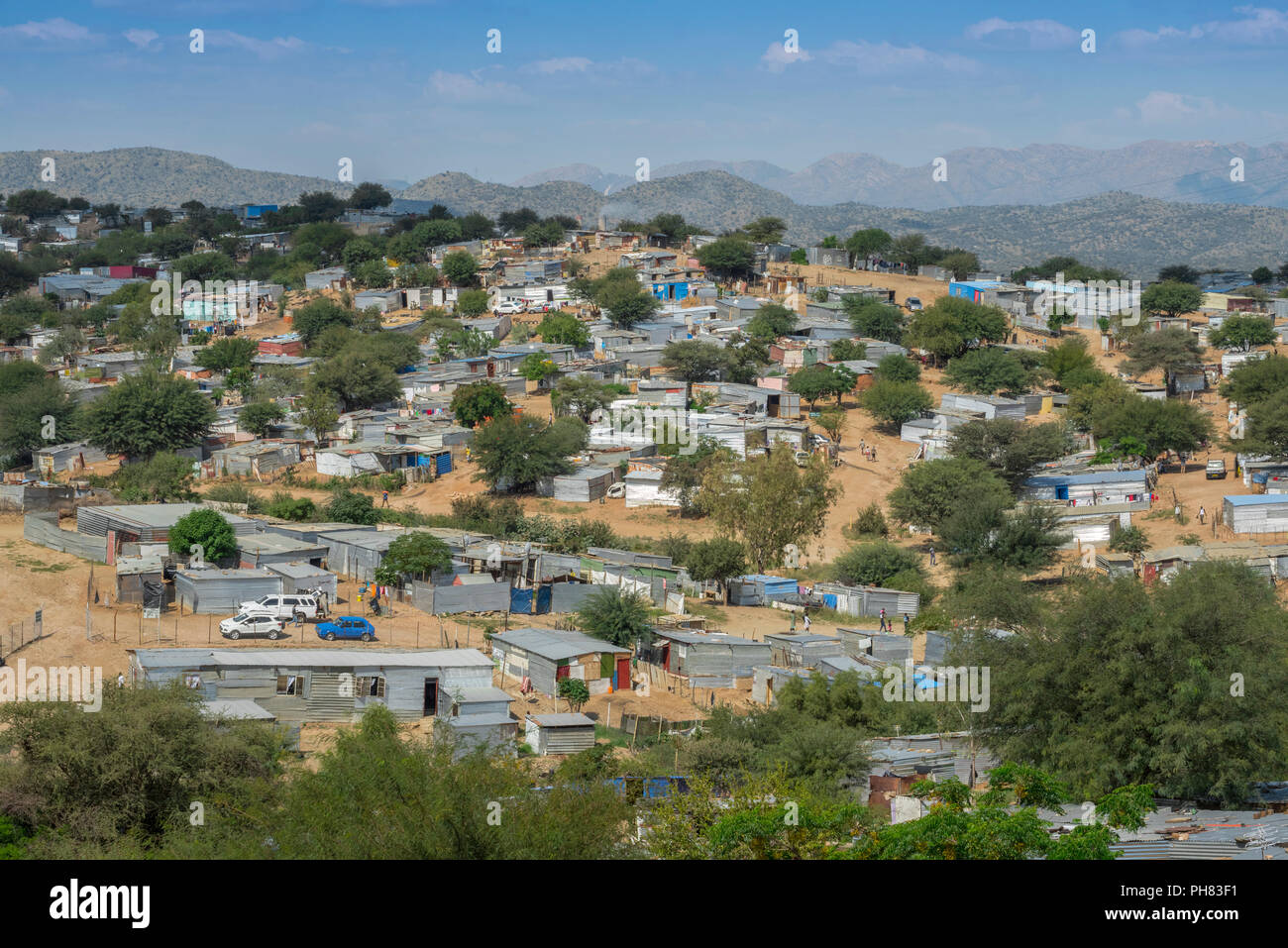 Hütten, Vorstadt, Township Katutura, Windhoek, Namibia Stockfoto