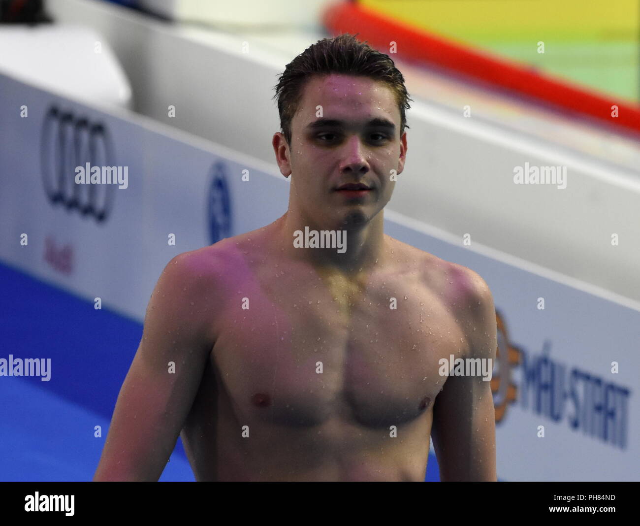 Budapest Ungarn 28 Juli 2017 Wettbewerbsfahige Schwimmer Milak Kristof Hun Im 100 M Schmetterling Halbfinale Fina Schwimm Wm Fand Ich Stockfotografie Alamy