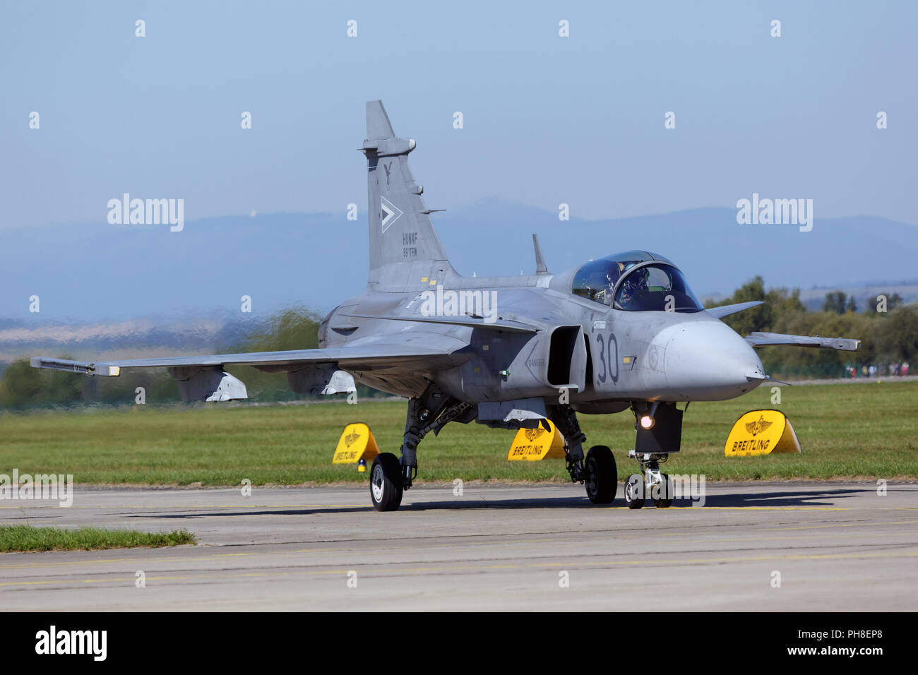 CIAF 2013: JAS 39 Gripen der ungarischen Luftwaffe. Stockfoto