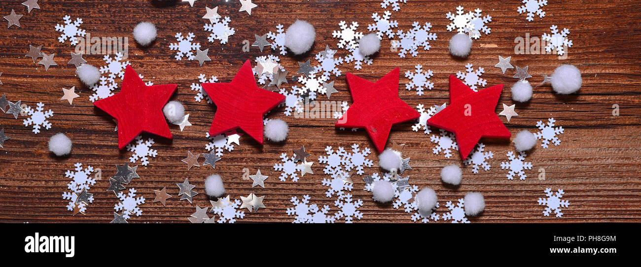 Weihnachten Holz Hintergrund star Stockfoto