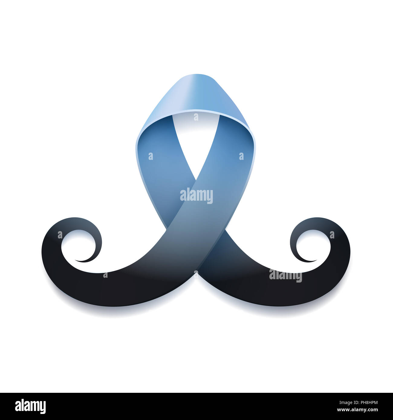 Prostatakrebs ribbon Bewusstsein Stockfoto