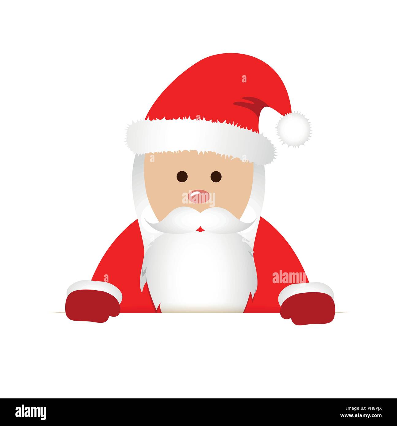 Weihnachten Weihnachtsmann in rot Vektor-illustration EPS 10. Stock Vektor