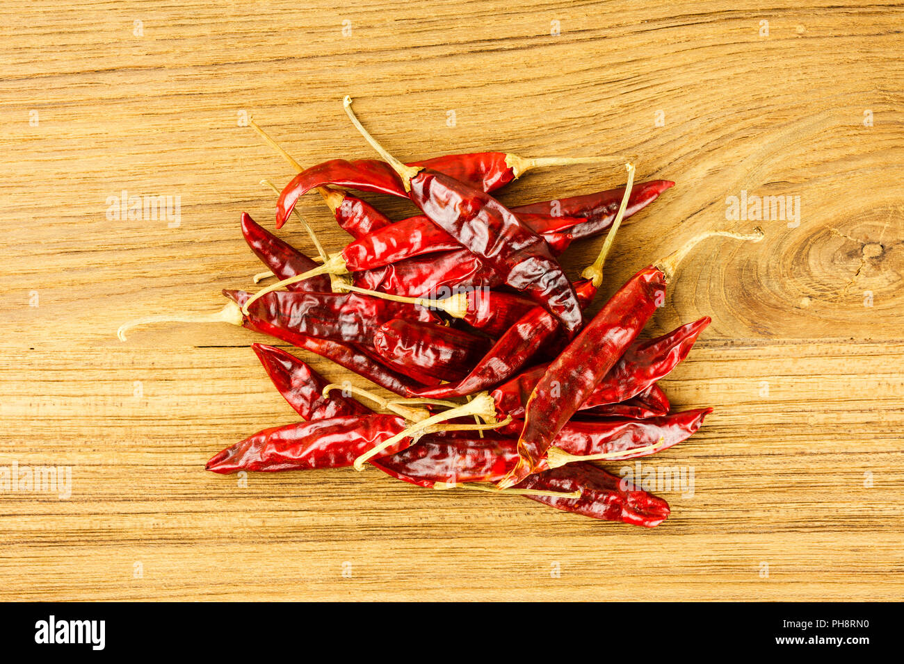 Stapel der getrocknete rote Chili Stockfoto