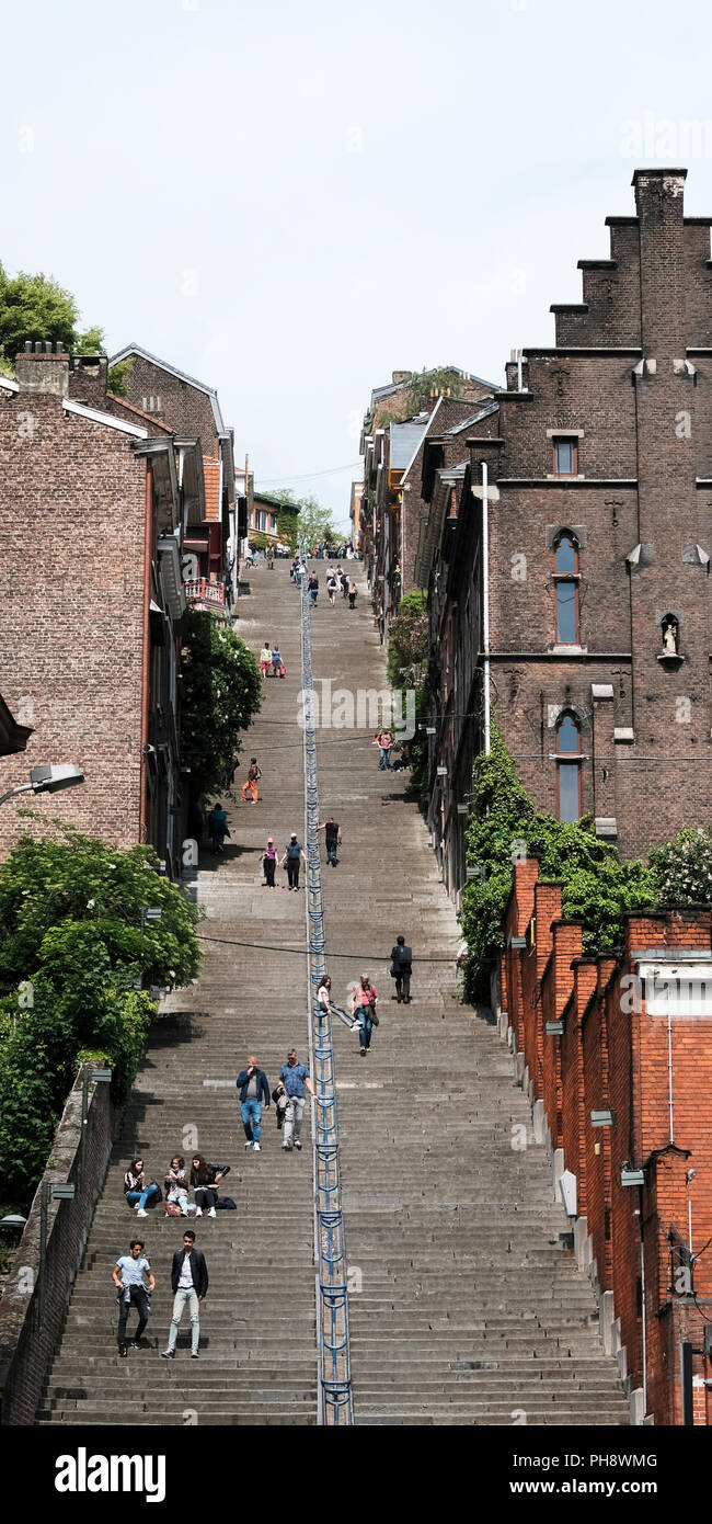 Montagne De Bueren Lüttich Belgien Die Steilen 374