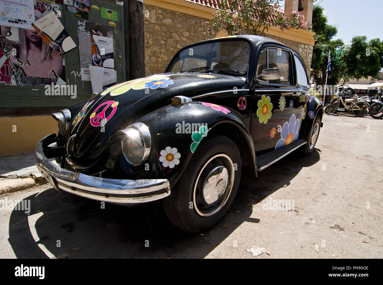 VW Käfer, Matala, Kreta Stockfoto