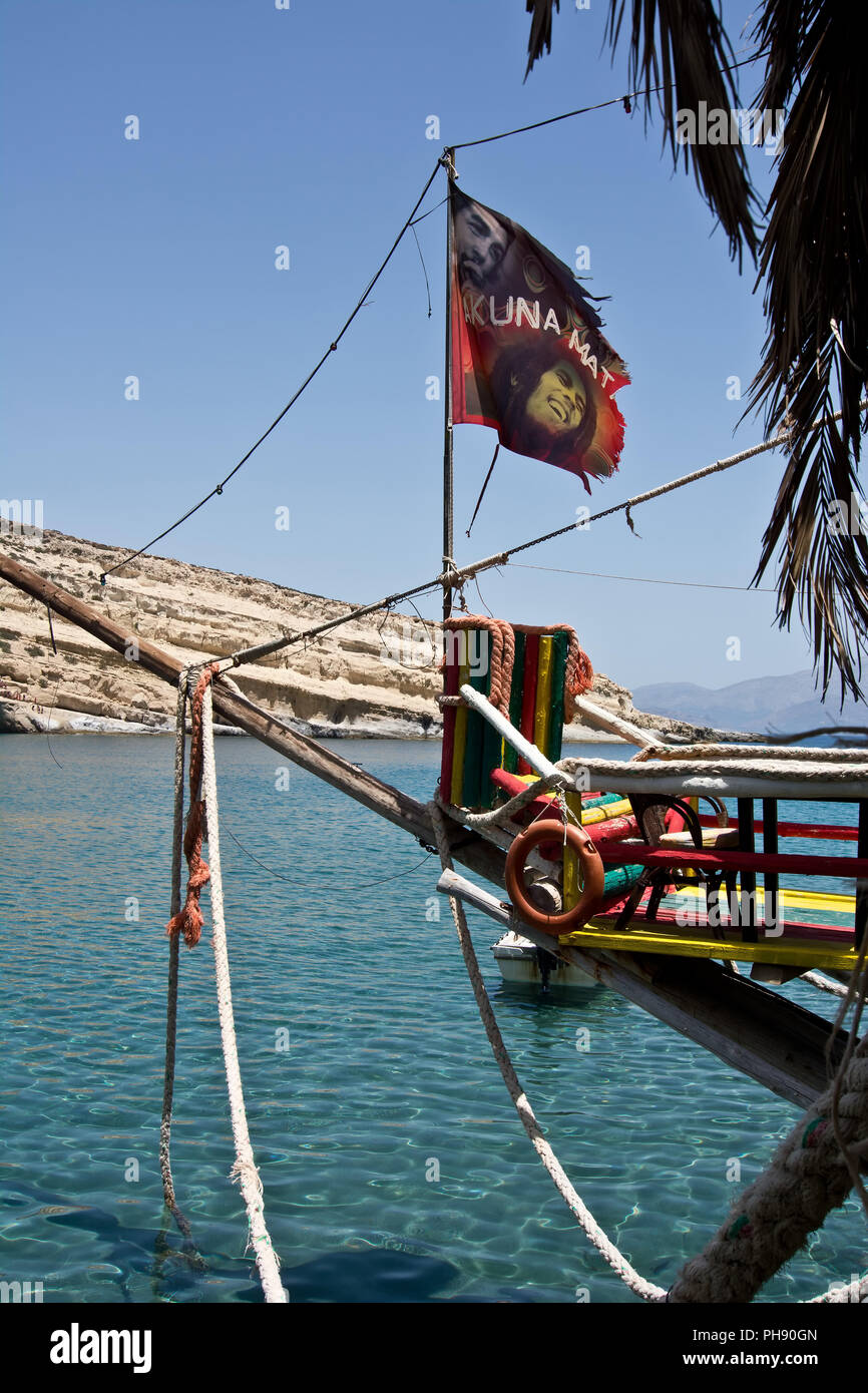 Matala, Kreta Stockfoto