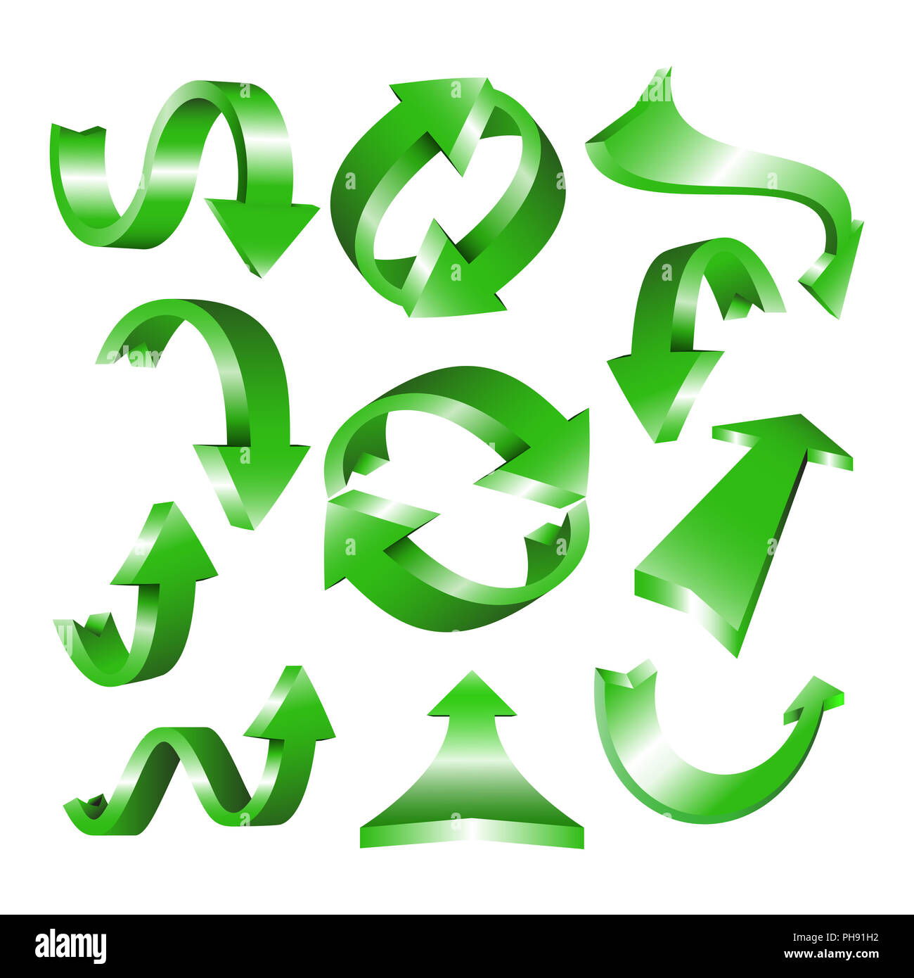 Pfeil-Icon-set Stockfoto