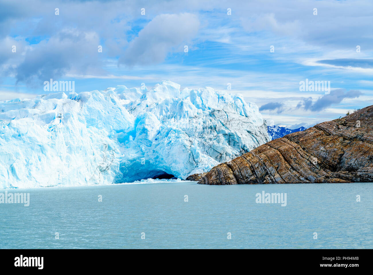 Der Gletscher Perito Moreno am Lago Argentino See Stockfoto