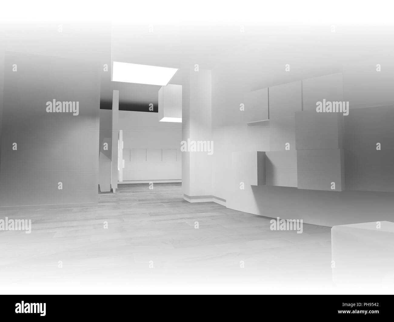 Wartezimmer in einem Krankenhaus oder einer Klinik mit dem leeren Raum Stockfoto