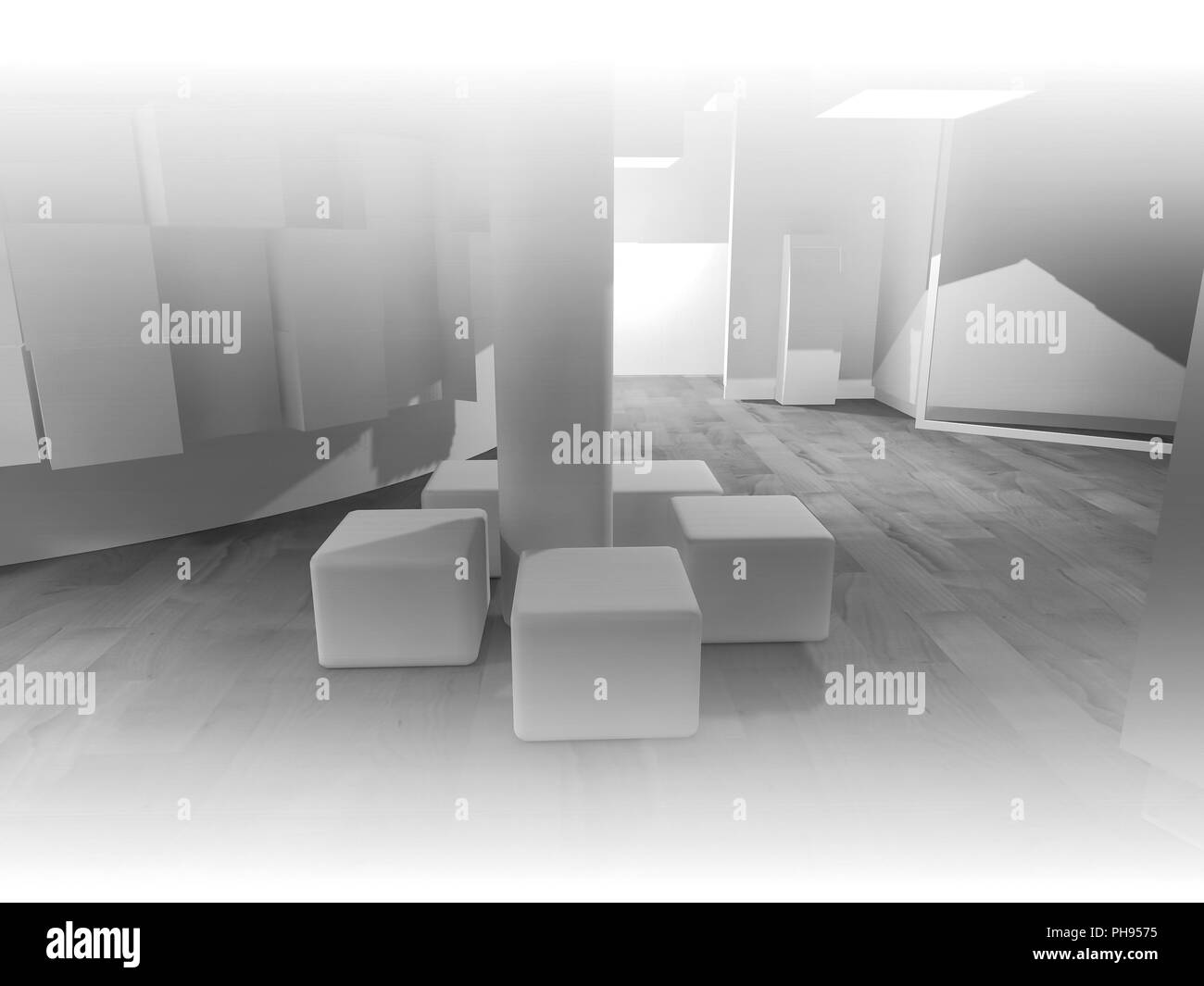 Wartezimmer in einem Krankenhaus oder einer Klinik mit dem leeren Raum Stockfoto