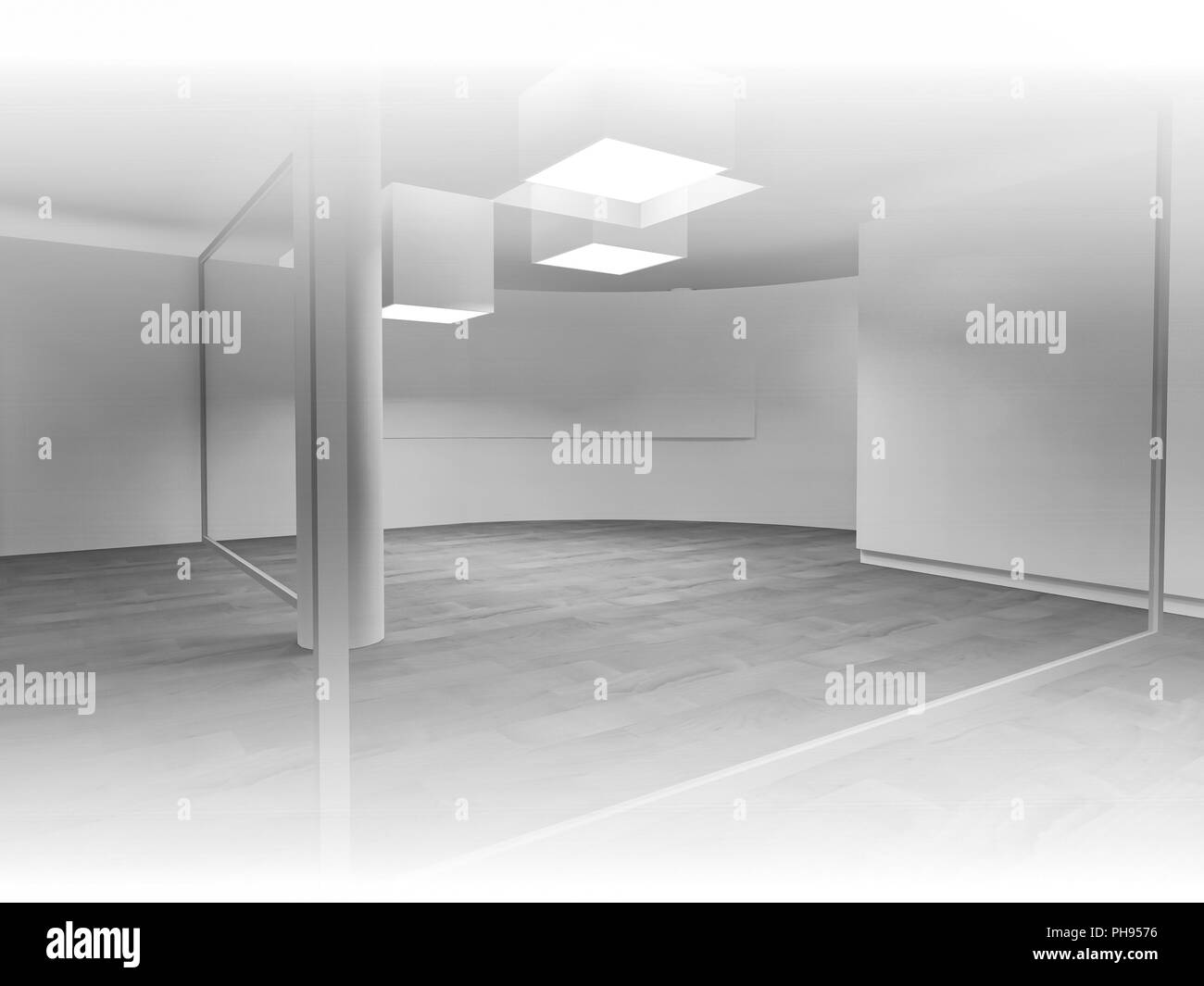 Wartezimmer in einem Krankenhaus oder einer Klinik mit dem leeren Raum Stockfoto