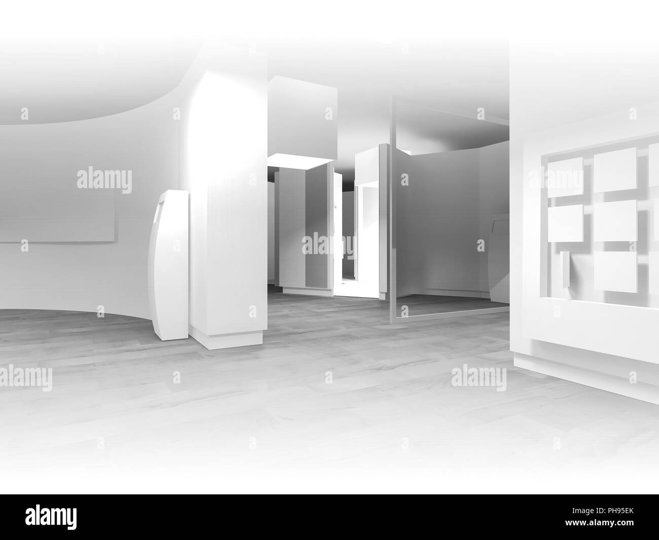 Wartezimmer in einem Krankenhaus oder einer Klinik mit dem leeren Raum Stockfoto