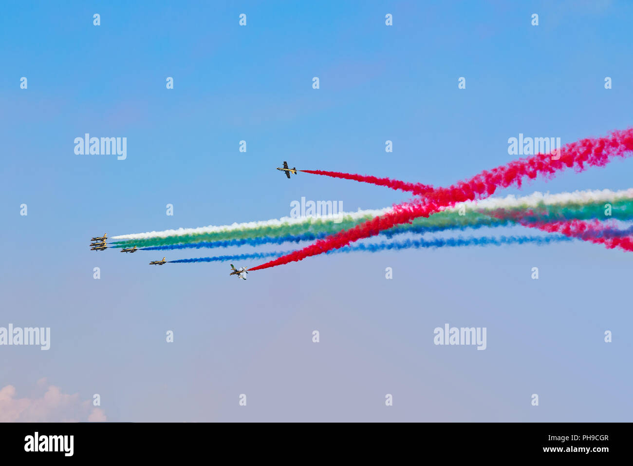 FRECCE TRICOLORI, ITA, KUNST FLIGHT TEAM, Italien Stockfoto