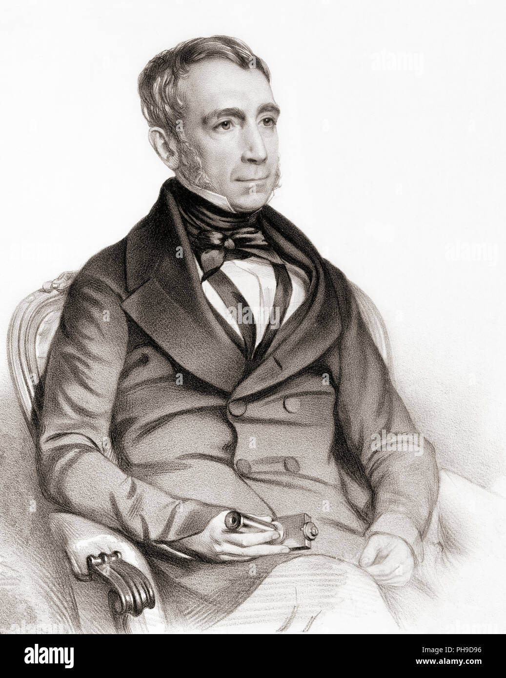 Sir George Biddell Airy, 1801-1892. Englischer Mathematiker und Astronom. Er diente als Astronom Royal von 1835-1881. Stockfoto