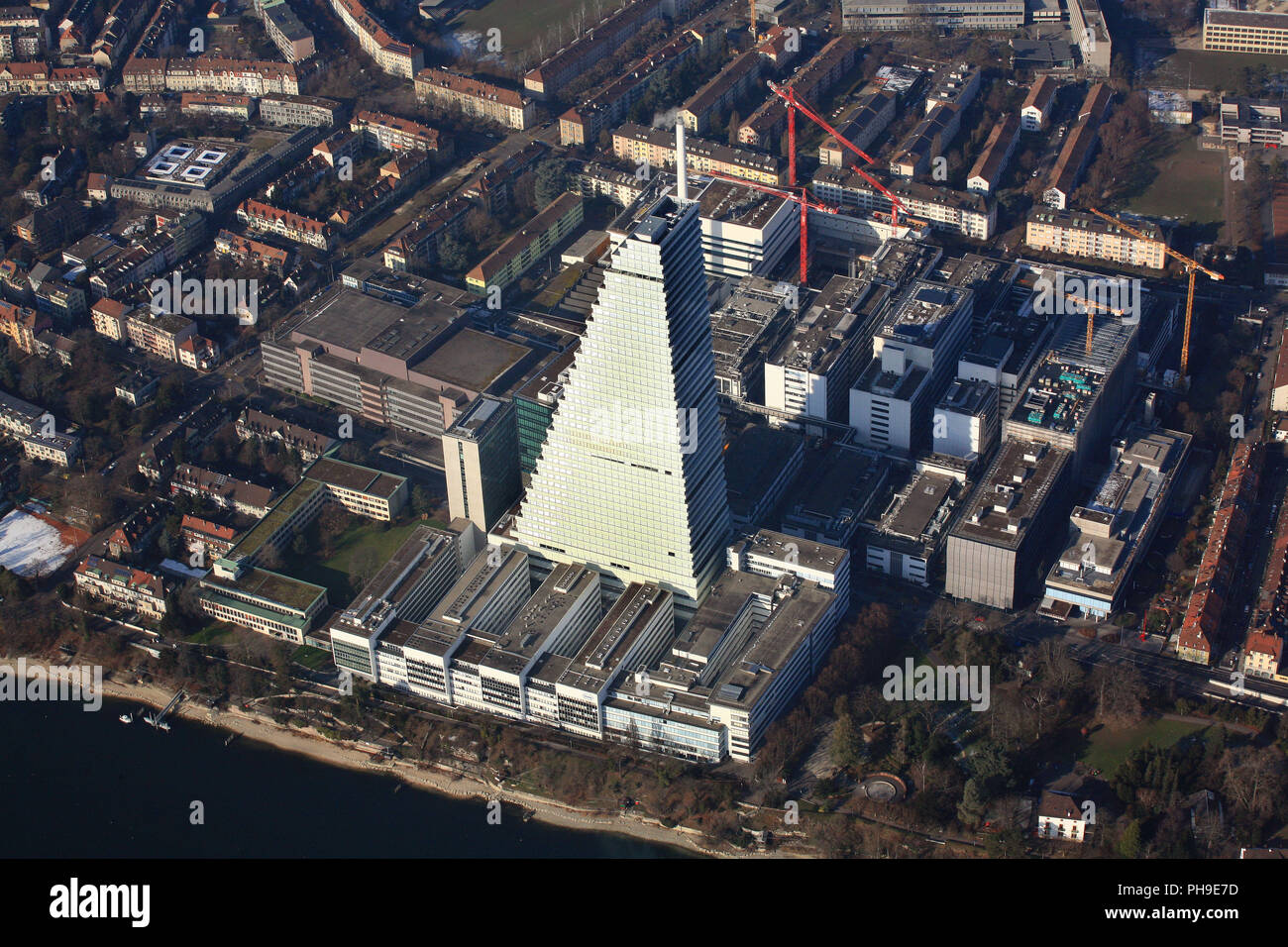 Basel, Roche Wolkenkratzer und Einrichtungen Stockfoto