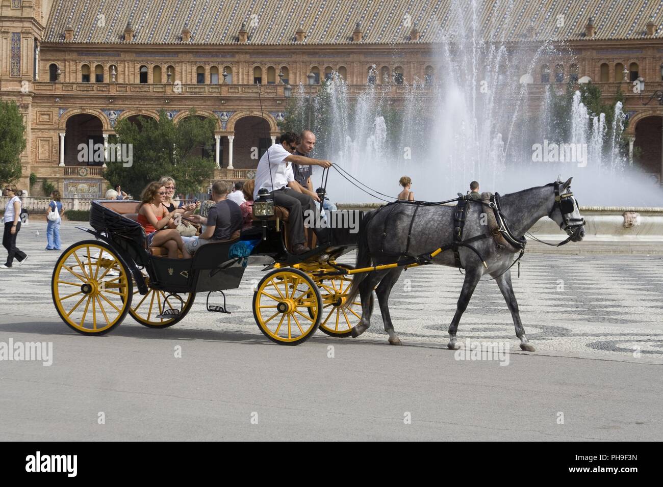 Plaza de España in Sevilla, Spanien, Andalusien Stockfoto