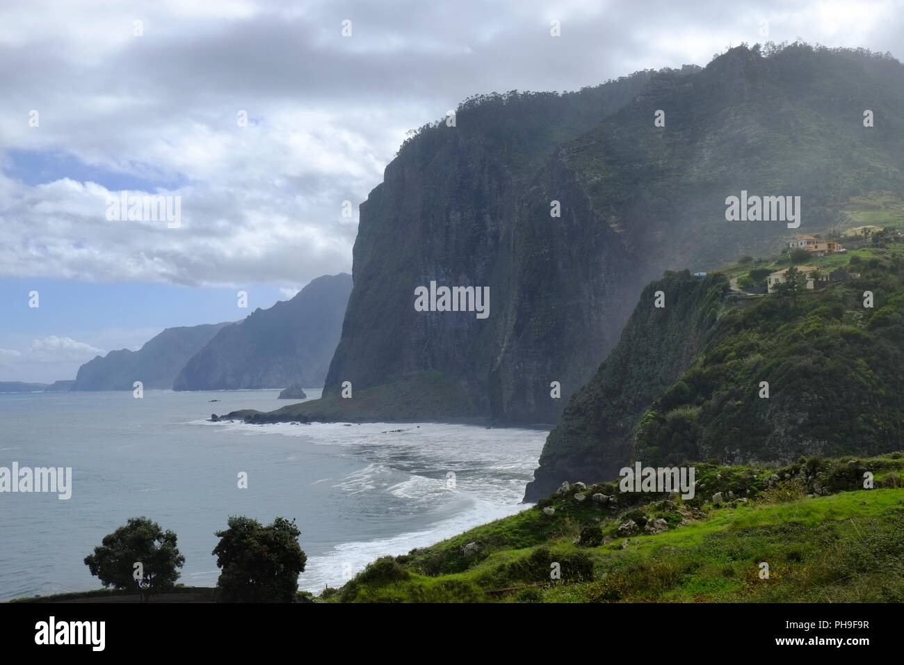 Landschaft in der Nähe von Faial, Madeira Stockfoto