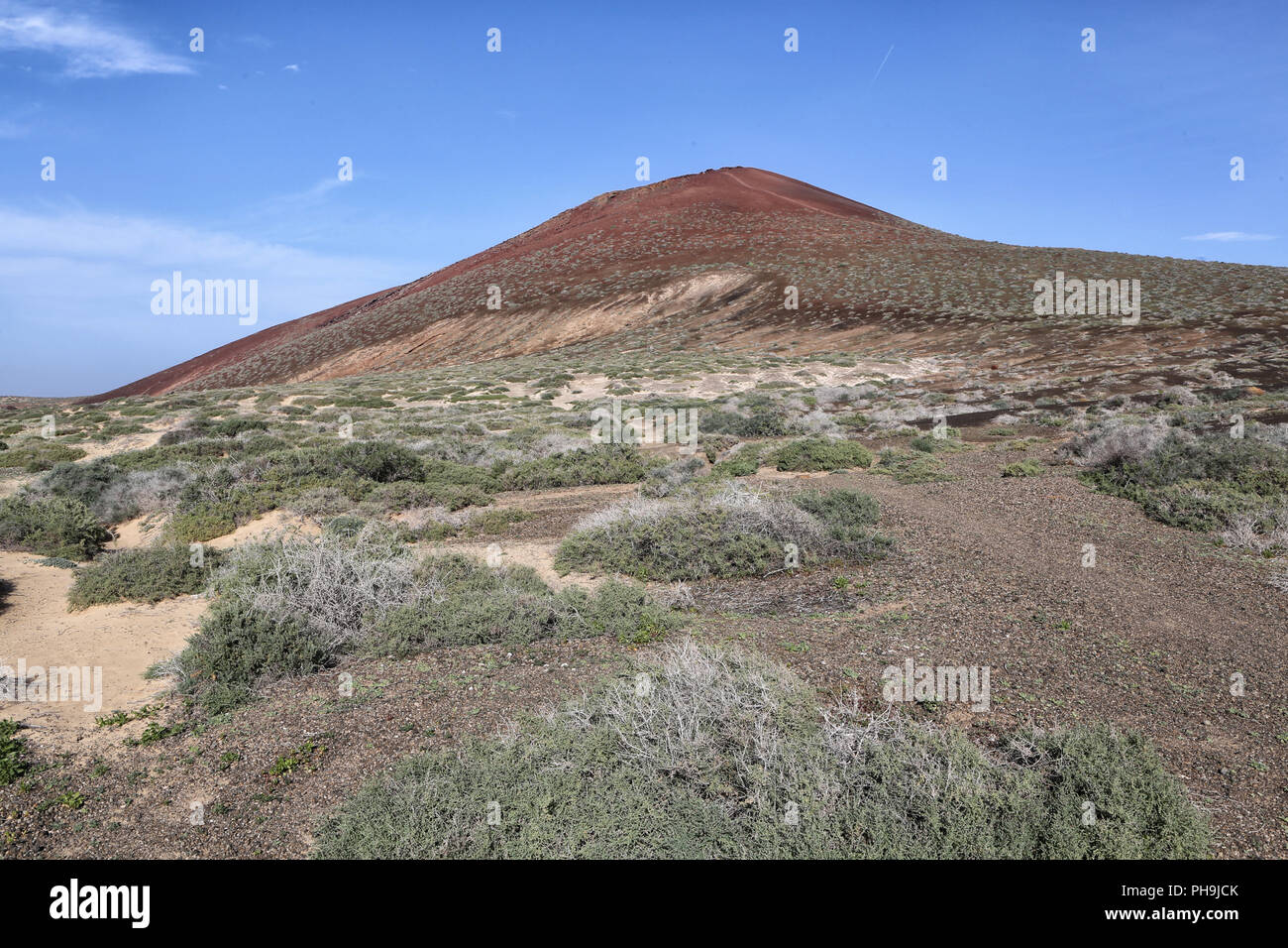 Vulkan auf der Isla Graciosa Canarias Stockfoto