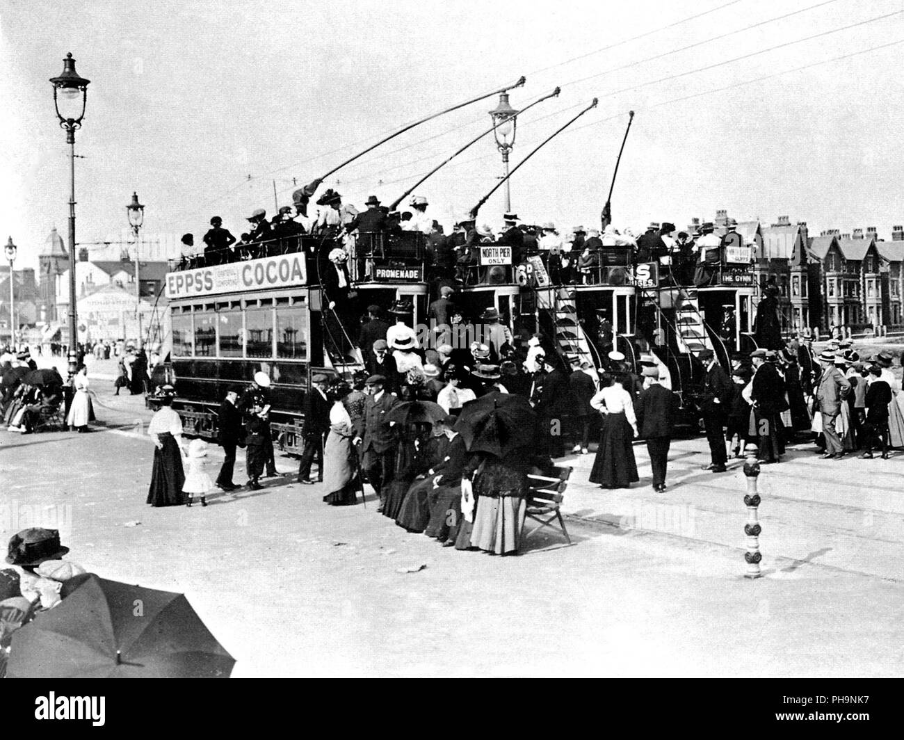 South Beach Tram Terminus, Blackpool, 1900 Stockfoto