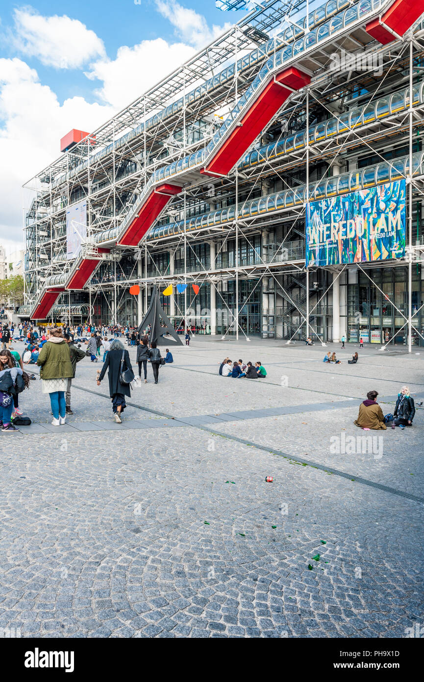 Centre Georges Pompidou, Beaubourg, Paris, Frankreich Stockfoto