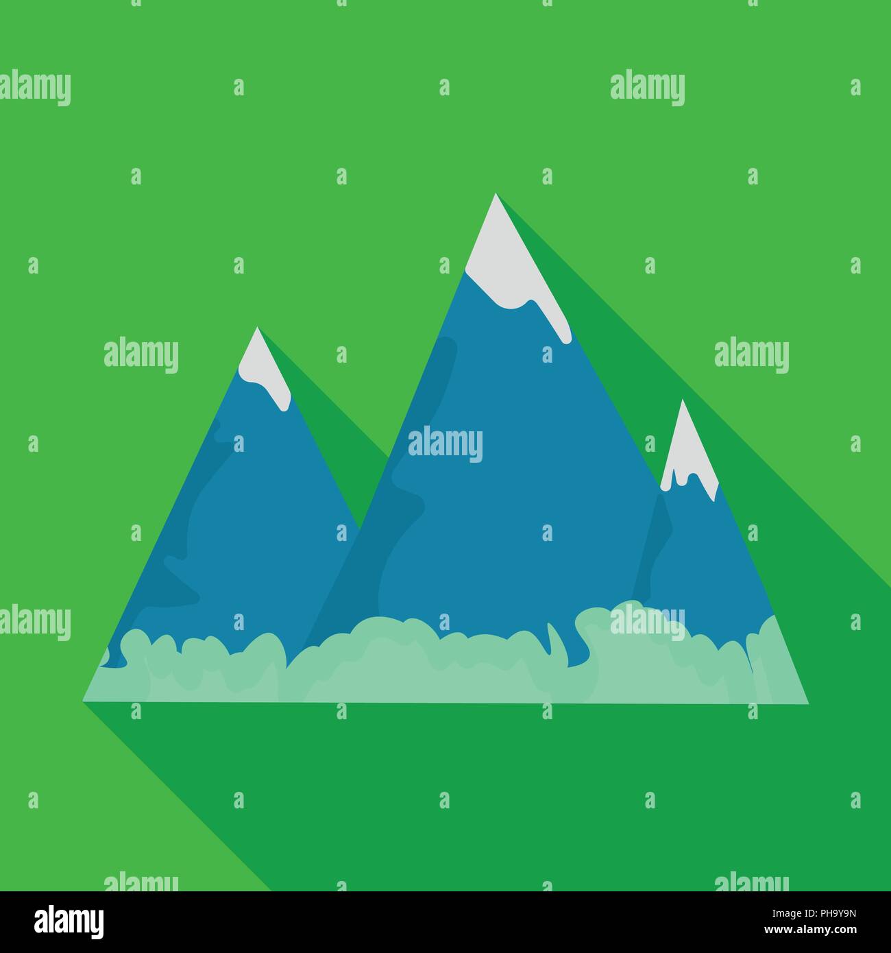 Die Blue Mountains mit Eis auf top. Die Berge in Schottland. Scottish Mountain Range. Schottland single Symbol in Flat Style vektor Symbol lieferbar Web illustrati Stock Vektor