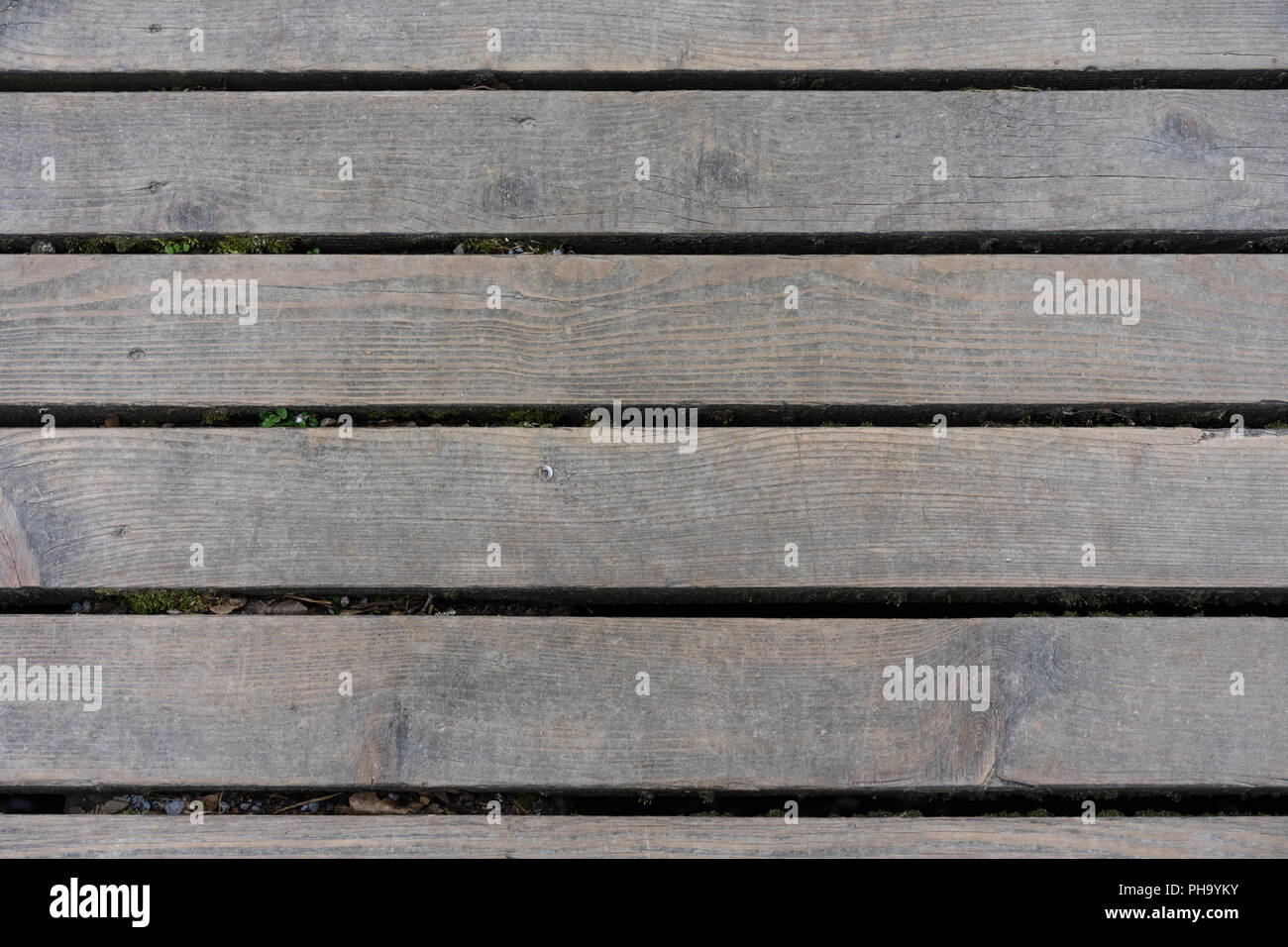 Alte Holzbrett Aufbau Wand Hintergrund horizontale Linien Stockfoto