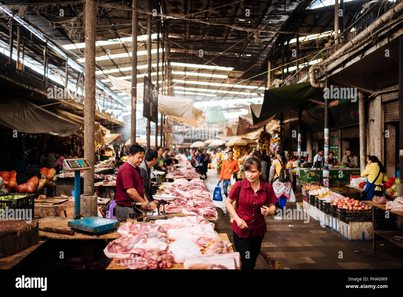 Xinjie lokalen Markt, Yuanyang, Provinz Yunnan, China, Asien Stockfoto