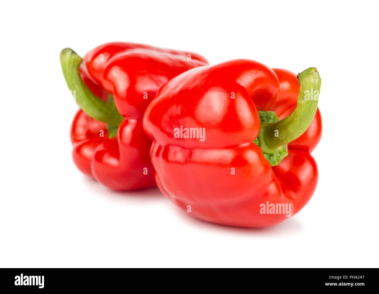 Paar rote Paprika Stockfoto