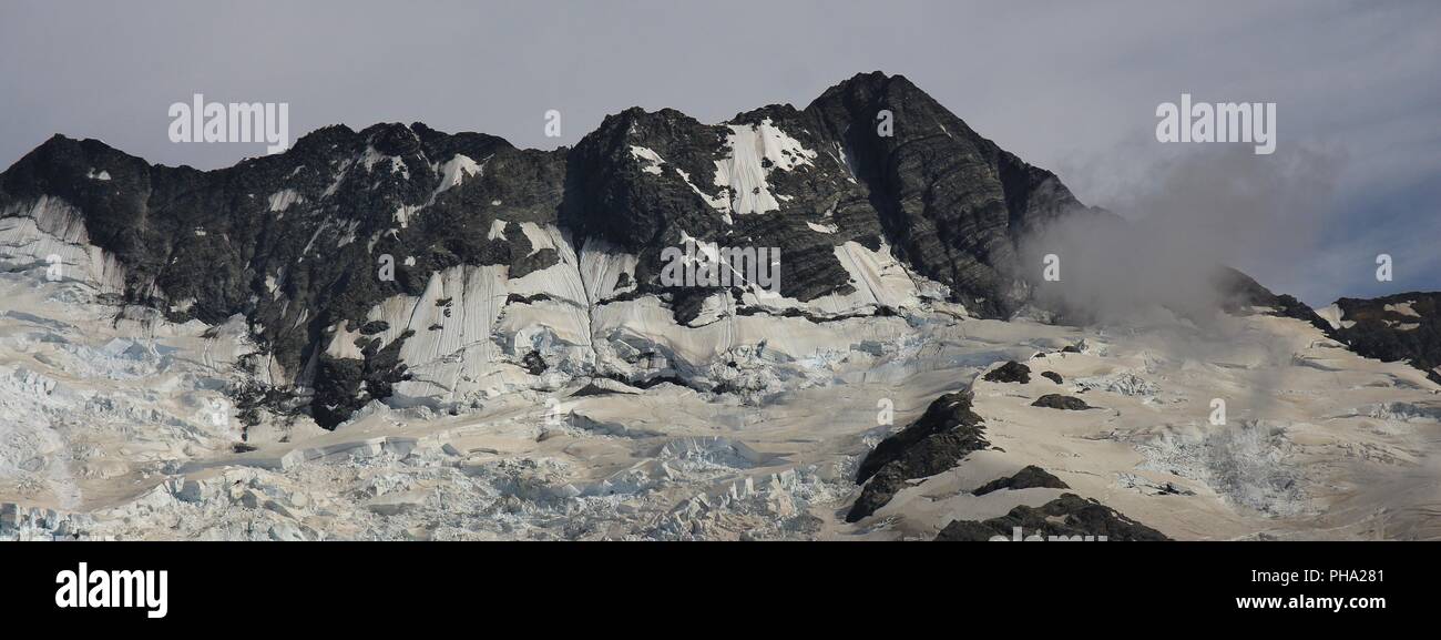 Glacier und Mount Sefton, Berg in der Nähe von Mt. Cook Stockfoto