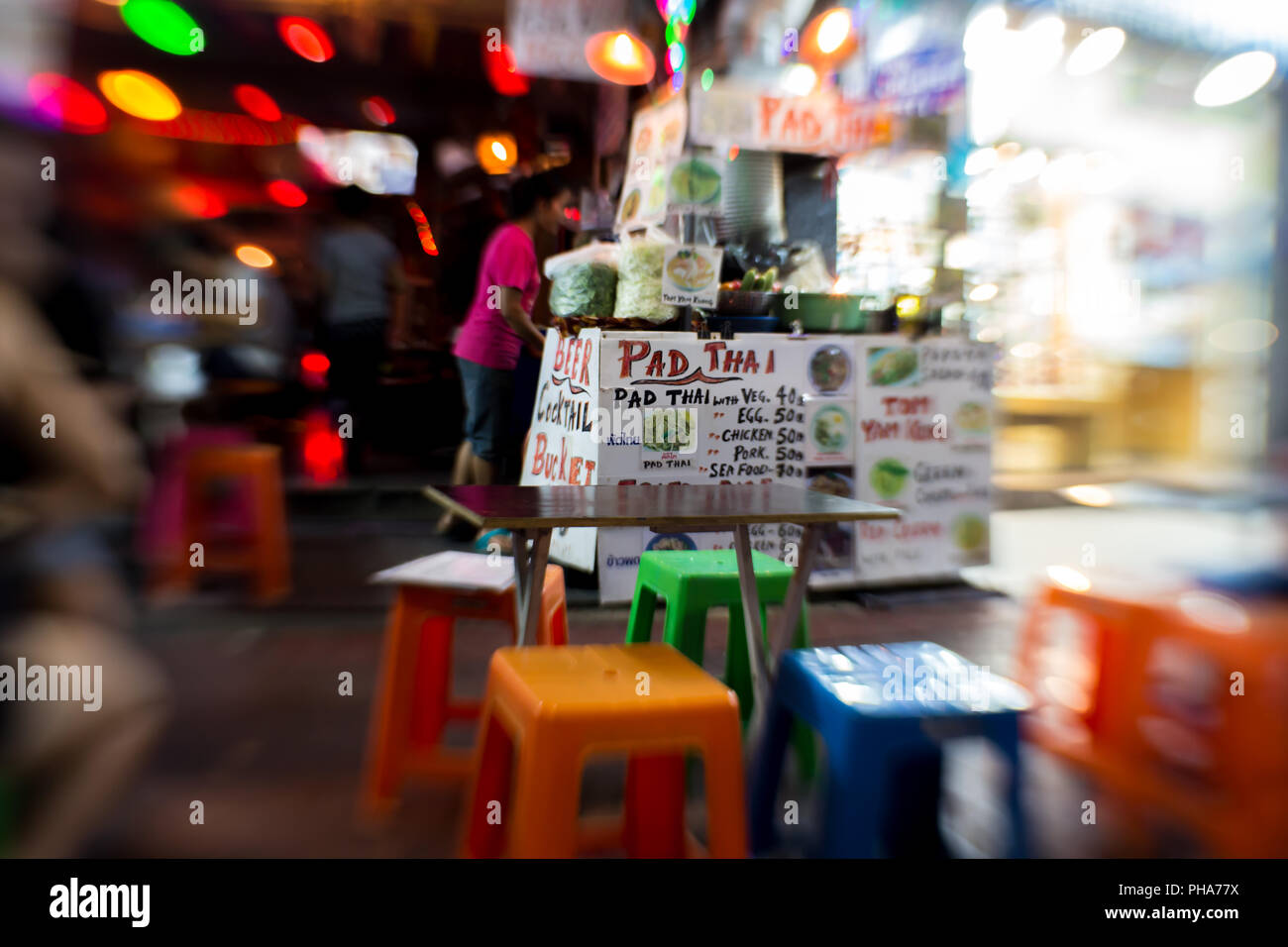 Streetfood in Bangkok. Stockfoto