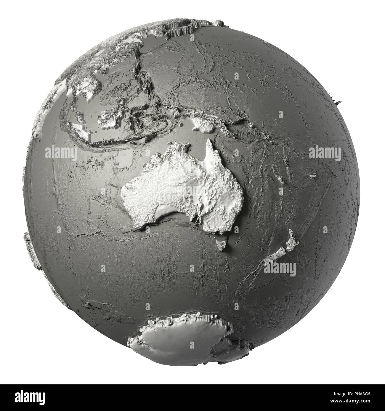 3D Globe Australien Stockfoto