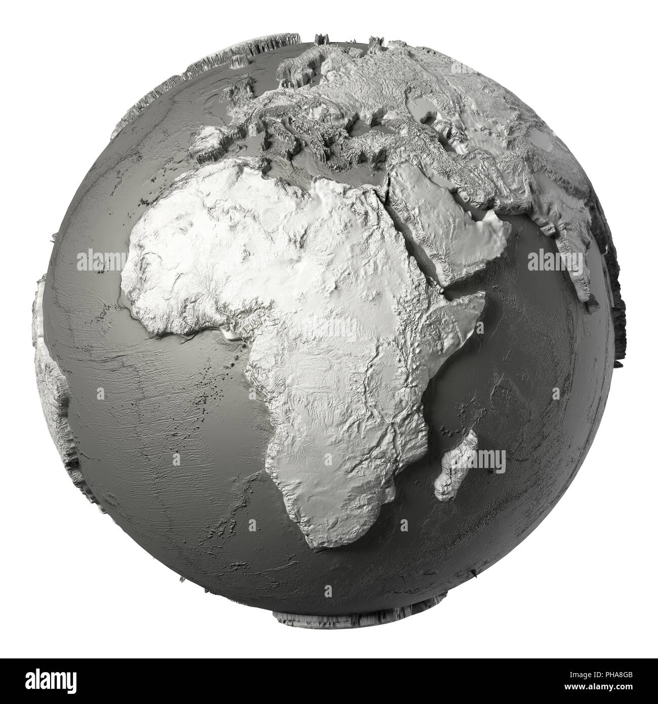 3D-Globus Afrika Stockfoto