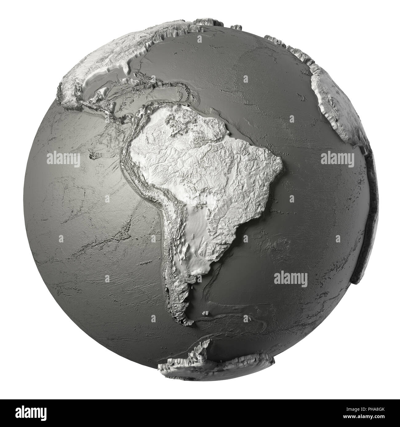 3D Globe Südamerika Stockfoto