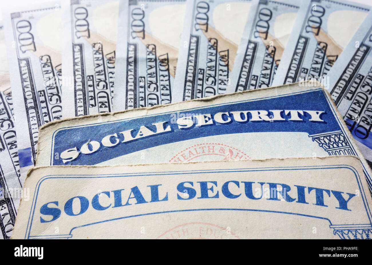 Soziale Sicherheit Stockfoto
