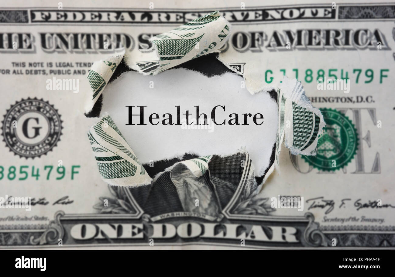Kosten für das Gesundheitswesen Stockfoto