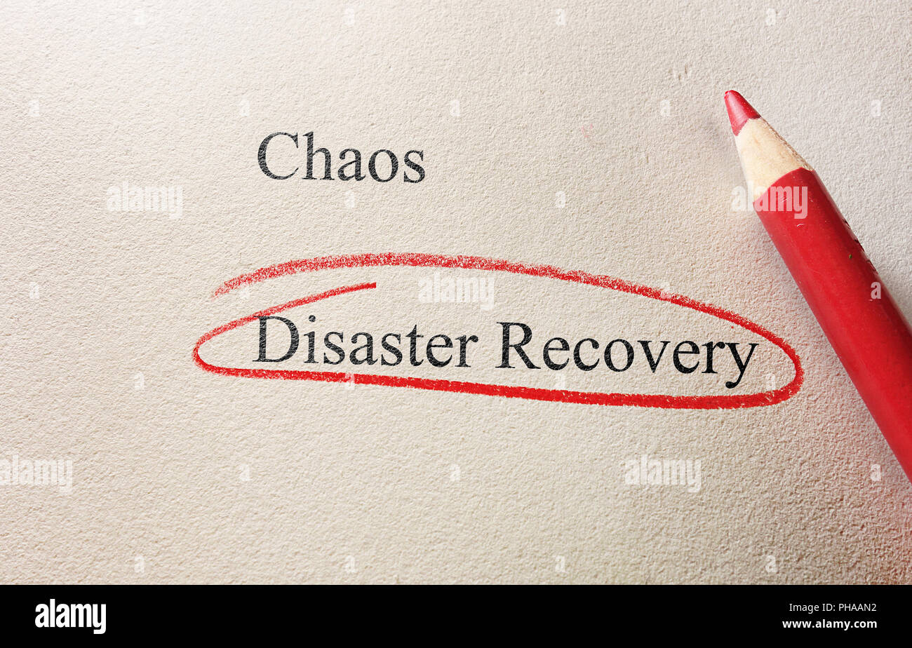 Disaster Recovery Stockfoto