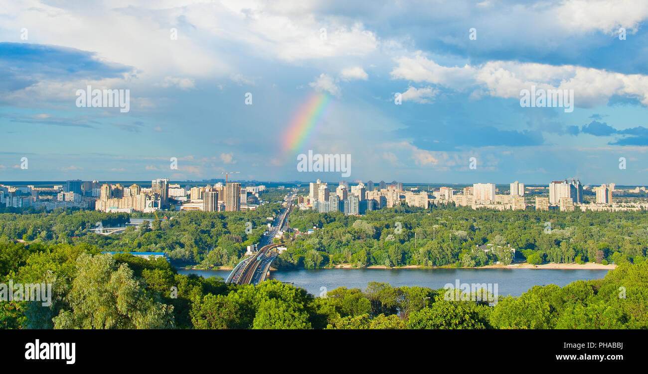 Panoramablick auf Kiew, Ukraine Stockfoto