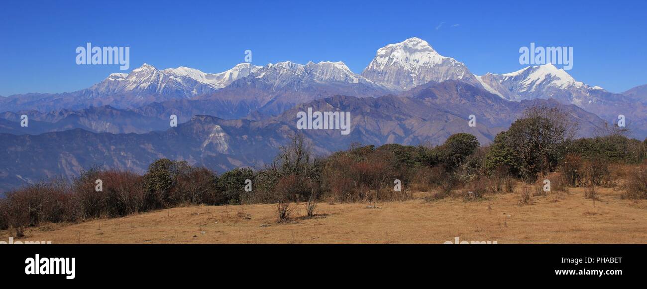 Dhaulagiri Bereich Stockfoto