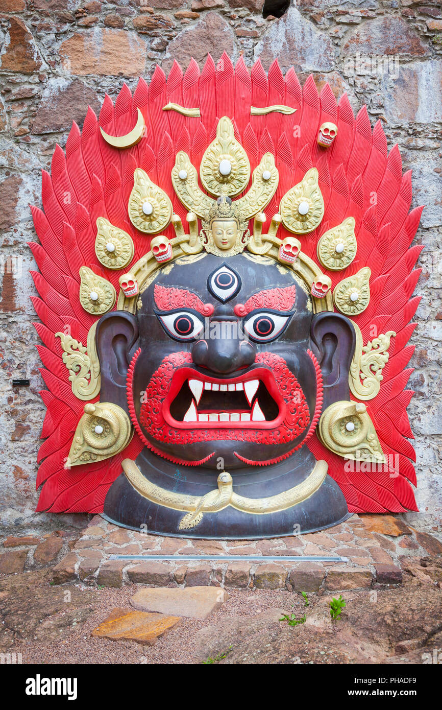 Bhairab Maske aus Nepal Stockfoto